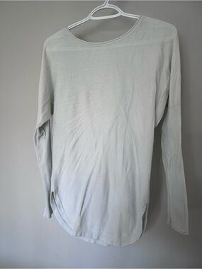 LULULEMON light mint green long sweater with hidden thumb hole
